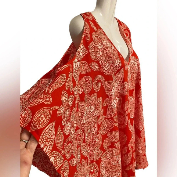 Show Me Your Mumu Red Peta Boo Tunic Top Mini Dress - Picture 4 of 6